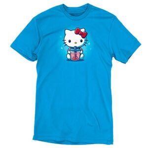Boba‎ Hello Kitty Official Sanrio blue Tee USA Shirt women's size medium